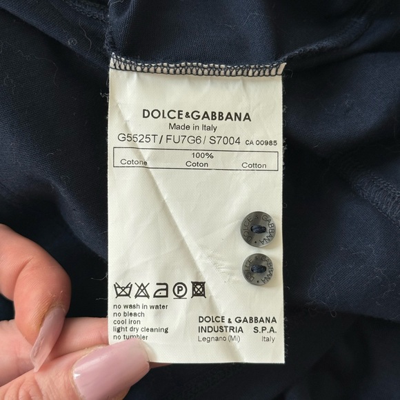 Dolce & Gabbana Navy Shirt with Pinstriped Accents - Picture 5 of 5